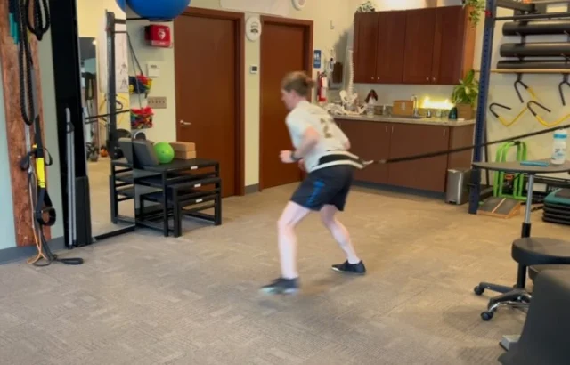 Lateral agility and speed.  This is Deb Scheibe PT, DPT after work. Getting the reps in to slay during Club season. #ultimatefrisbee